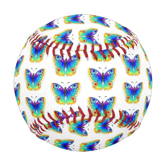 Rainbow Butterfly Peacock Eye Baseball (Front)