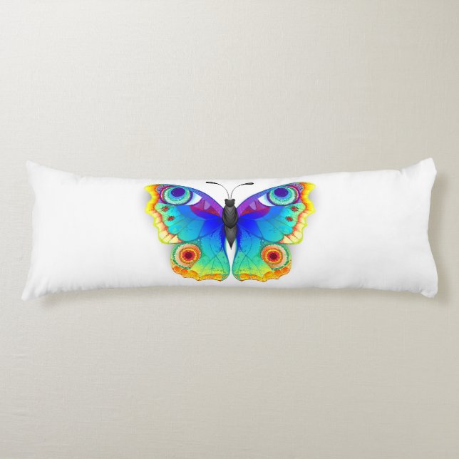 Rainbow Butterfly Peacock Eye Body Cushion (Front)