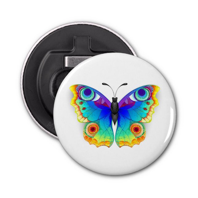 Rainbow Butterfly Peacock Eye Bottle Opener (Front)