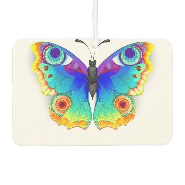 Rainbow Butterfly Peacock Eye Car Air Freshener (Front)