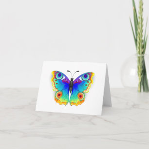 Rainbow Butterfly Peacock Eye Card