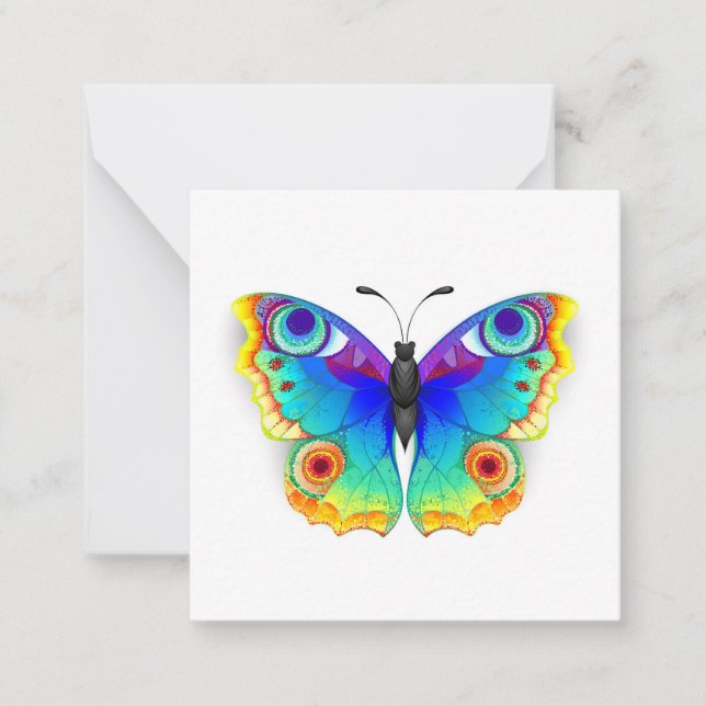 Rainbow Butterfly Peacock Eye Card (Front)