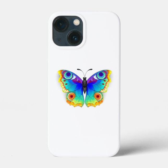 Rainbow Butterfly Peacock Eye Case-Mate iPhone Case (Back)