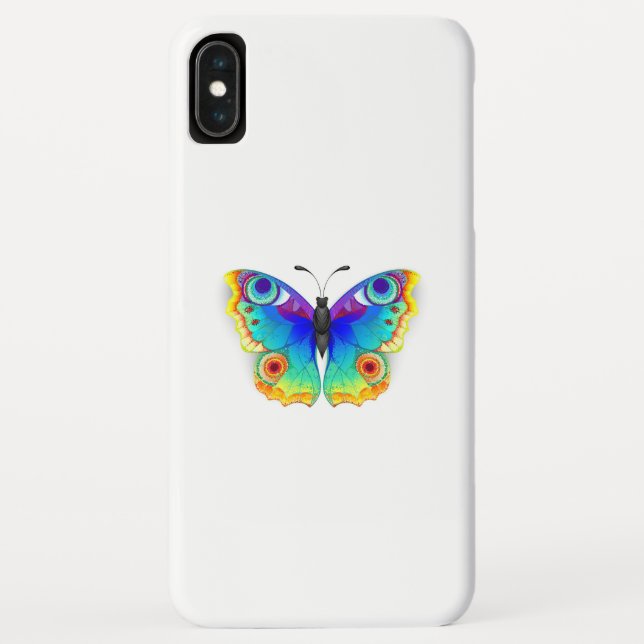 Rainbow Butterfly Peacock Eye Case-Mate iPhone Case (Back)