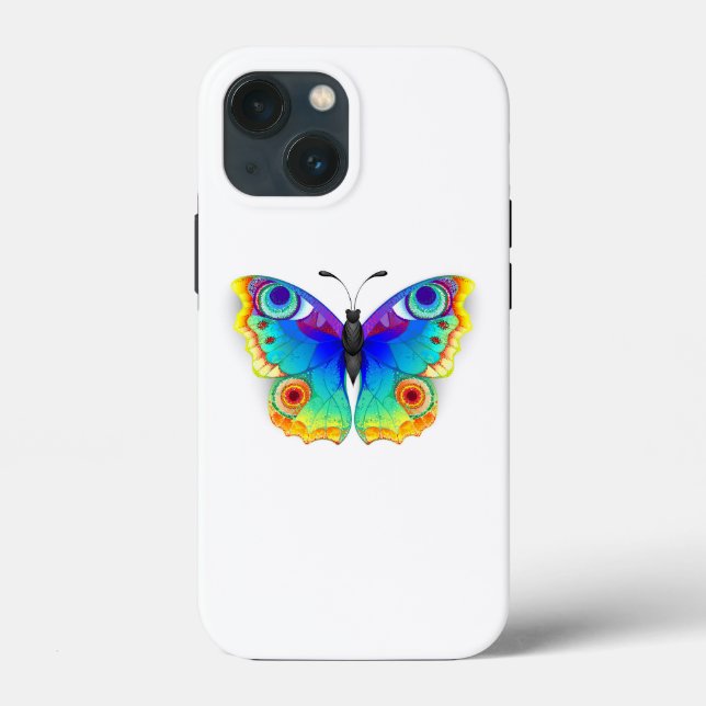 Rainbow Butterfly Peacock Eye Case-Mate iPhone Case (Back)
