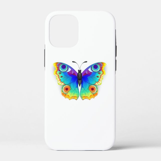 Rainbow Butterfly Peacock Eye Case-Mate iPhone Case (Back)