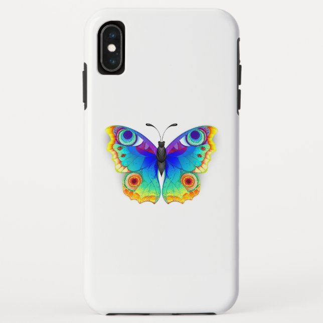 Rainbow Butterfly Peacock Eye Case-Mate iPhone Case (Back)