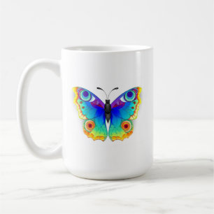 Rainbow Butterfly Peacock Eye Coffee Mug