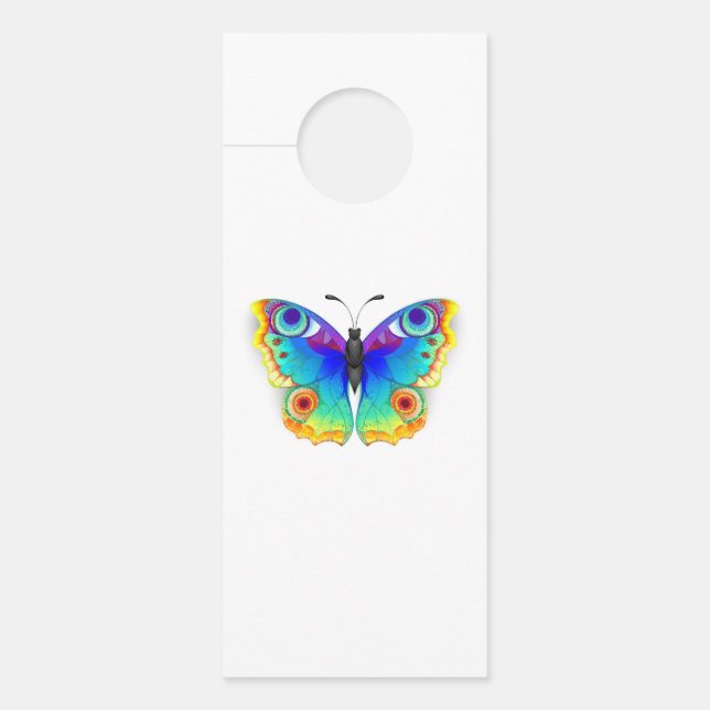 Rainbow Butterfly Peacock Eye Door Hanger (Front)