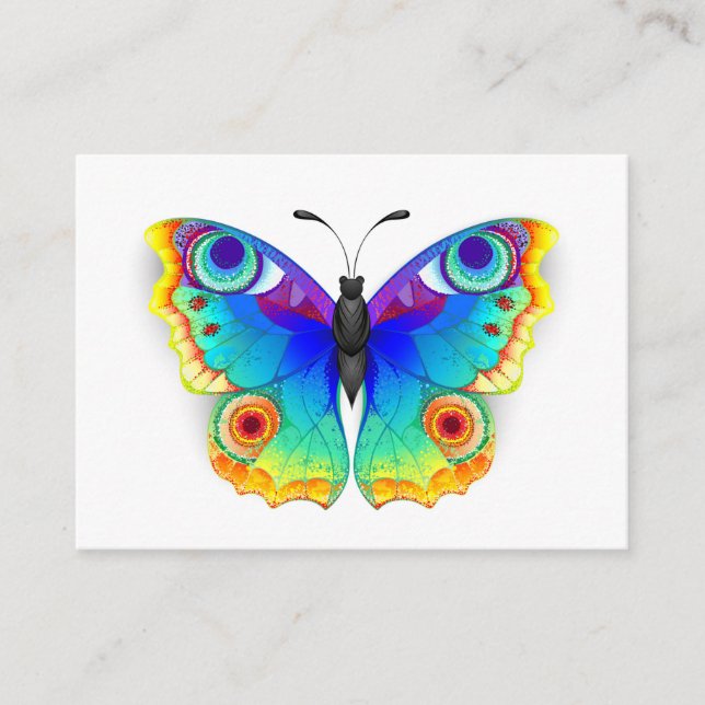Rainbow Butterfly Peacock Eye Enclosure Card (Front)