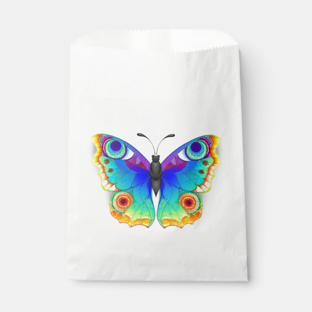 Rainbow Butterfly Peacock Eye Favour Bags (Front)