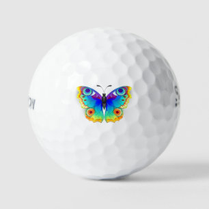 Rainbow Butterfly Peacock Eye Golf Balls