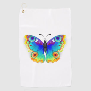 Rainbow Butterfly Peacock Eye Golf Towel
