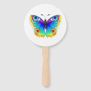 Rainbow Butterfly Peacock Eye Hand Fan