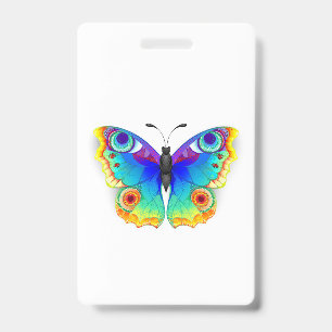 Rainbow Butterfly Peacock Eye ID Badge