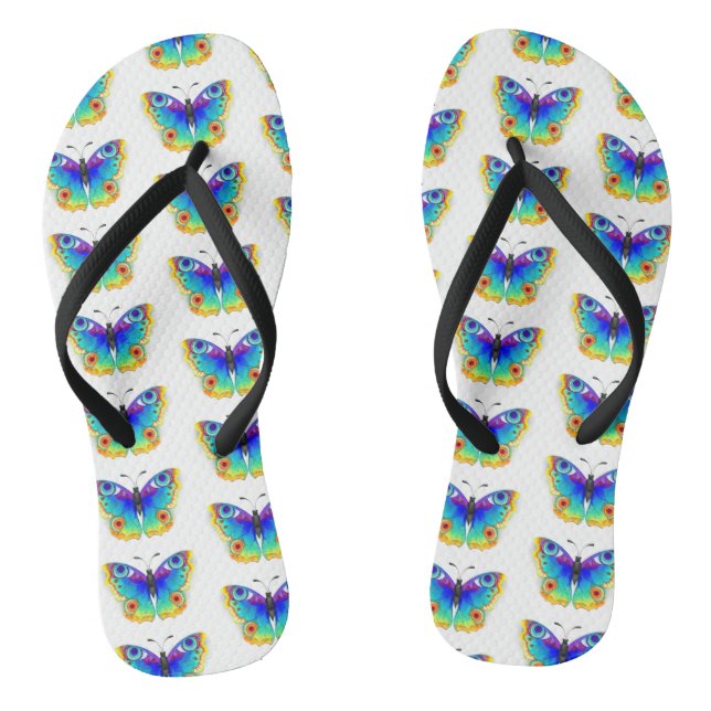 Rainbow Butterfly Peacock Eye Jandals (Footbed)