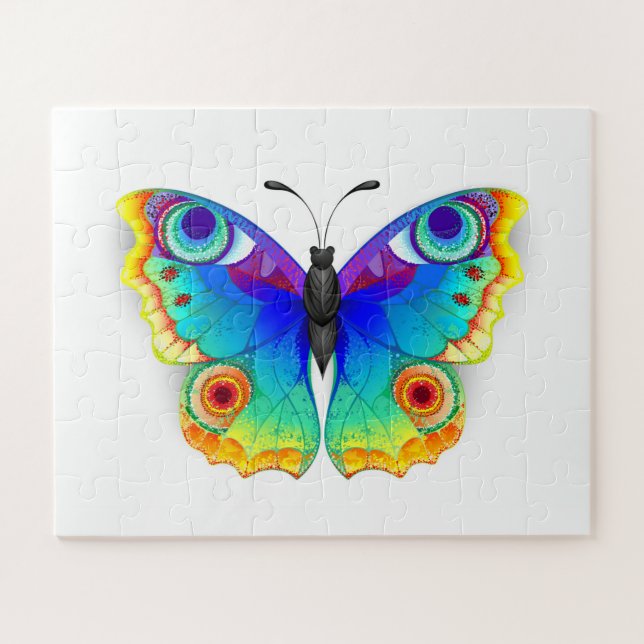 Rainbow Butterfly Peacock Eye Jigsaw Puzzle (Horizontal)