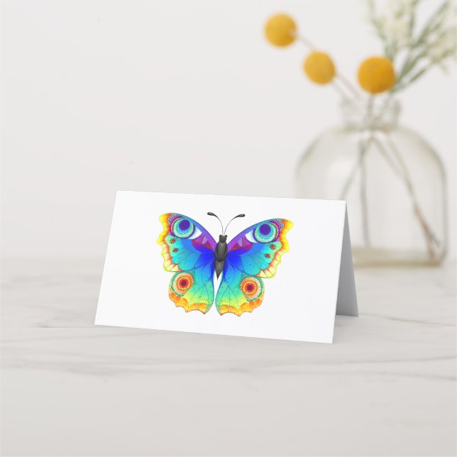 Rainbow Butterfly Peacock Eye Loyalty Card (Front)