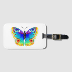 Rainbow Butterfly Peacock Eye Luggage Tag