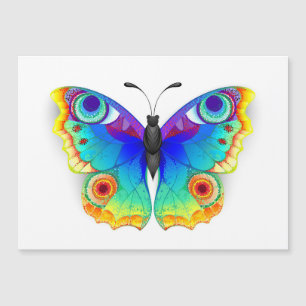 Rainbow Butterfly Peacock Eye Magnetic Invitation