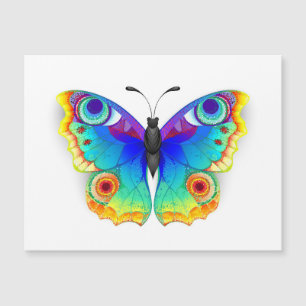 Rainbow Butterfly Peacock Eye Magnetic Invitation