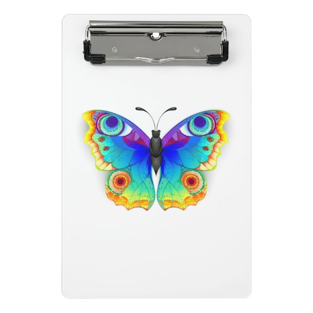 Rainbow Butterfly Peacock Eye Mini Clipboard (Front)
