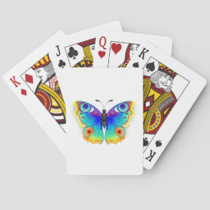 Rainbow Butterfly Peacock Eye Playing Cards