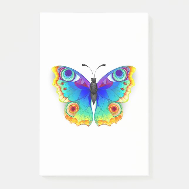 Rainbow Butterfly Peacock Eye Post-it Notes (Front)