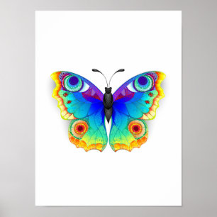 Rainbow Butterfly Peacock Eye Poster