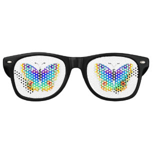 Rainbow Butterfly Peacock Eye Retro Sunglasses