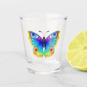 Rainbow Butterfly Peacock Eye Shot Glass
