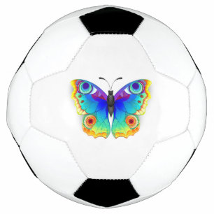Rainbow Butterfly Peacock Eye Soccer Ball