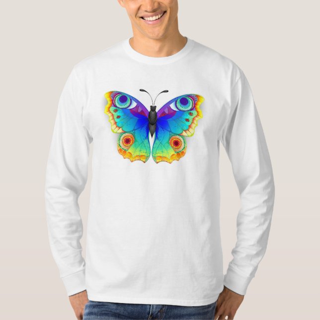 Rainbow Butterfly Peacock Eye T-Shirt (Front)