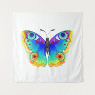Rainbow Butterfly Peacock Eye Tapestry