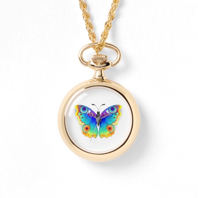Rainbow Butterfly Peacock Eye Watch (Front)