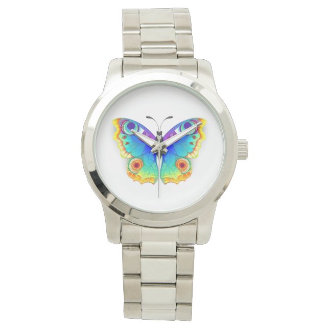 Rainbow Butterfly Peacock Eye Watch (Front)