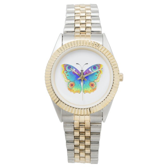 Rainbow Butterfly Peacock Eye Watch (Front)