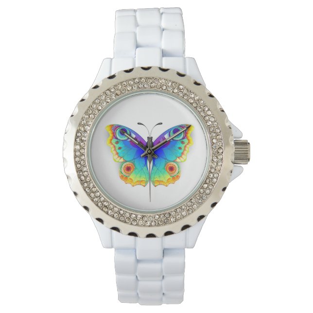 Rainbow Butterfly Peacock Eye Watch (Front)