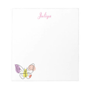 Rainbow butterfly  Personalized Notepad