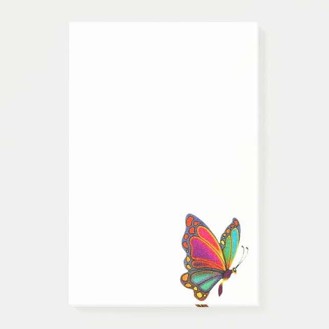 Rainbow Butterfly Post-it Notes (Front)