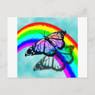 Rainbow Butterfly Postcard