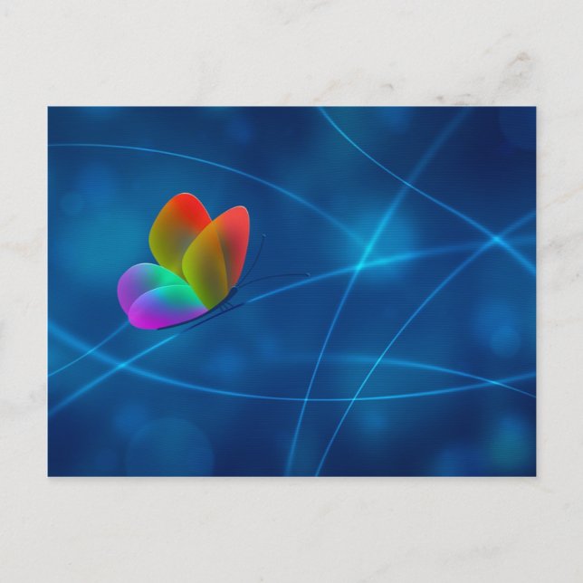 Rainbow Butterfly Postcard (Front)