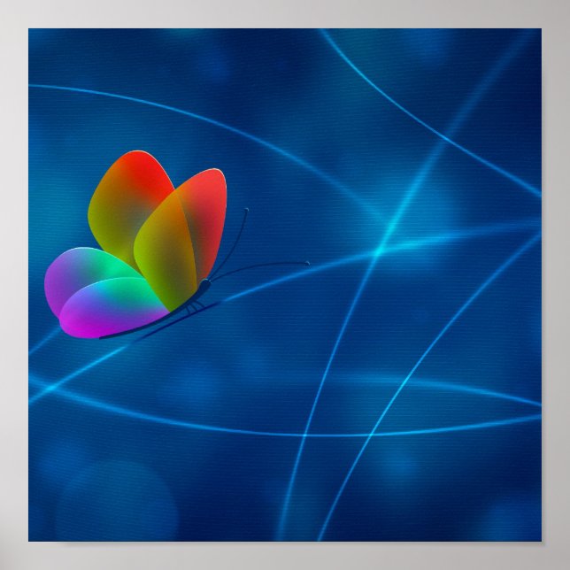 Rainbow Butterfly Poster (Front)