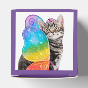 Rainbow Butterfly Princess Kitten Favour Box