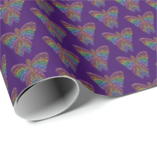 Rainbow Butterfly (purple) - Wrapping Paper