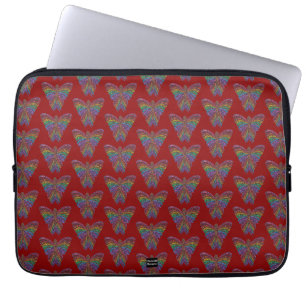 Rainbow Butterfly (red) - Laptop Sleeve