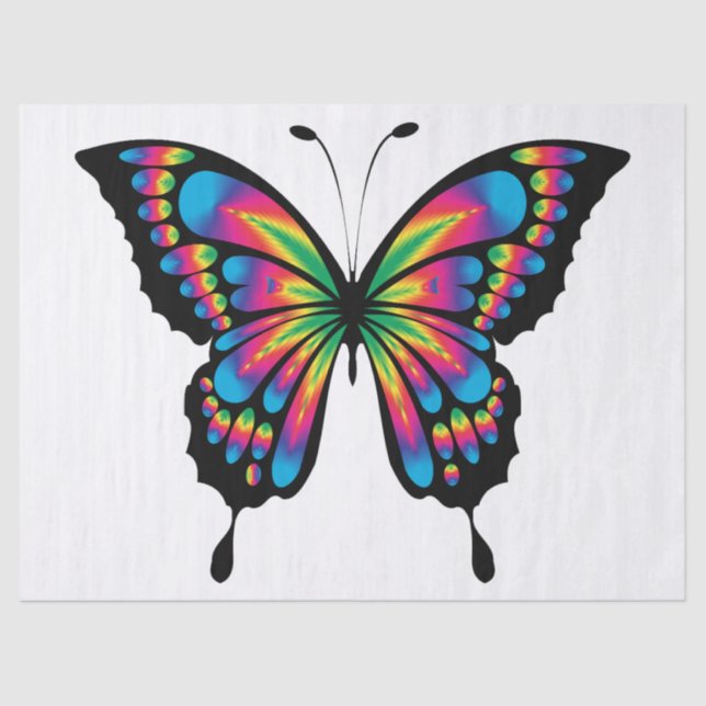 rainbow butterfly tissue paper (Front)