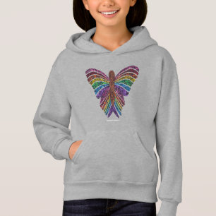 Rainbow Butterfly (vivid) - Girl's Hoodie