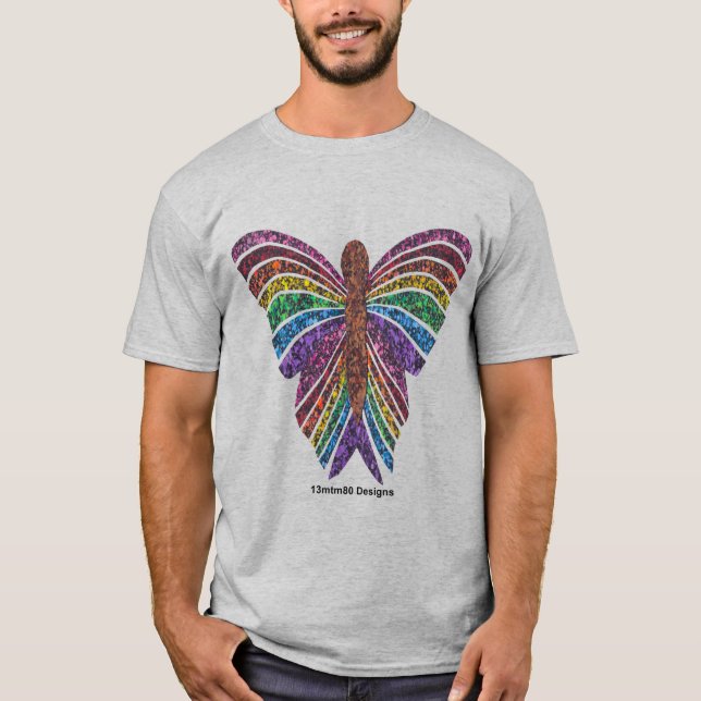 Rainbow Butterfly (vivid) - Men's Light T-Shirt (Front)