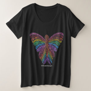 Rainbow Butterfly (vivid) - Plus Size T-Shirt